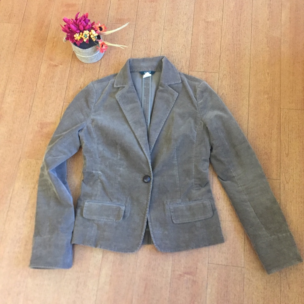 J.Crew Corduroy Chocolate Brown Blazer Sz 0